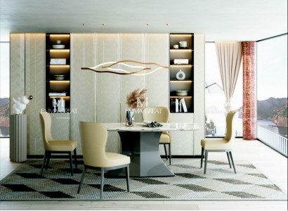 Dining table set dining room living room ensemble wood design luxury modern